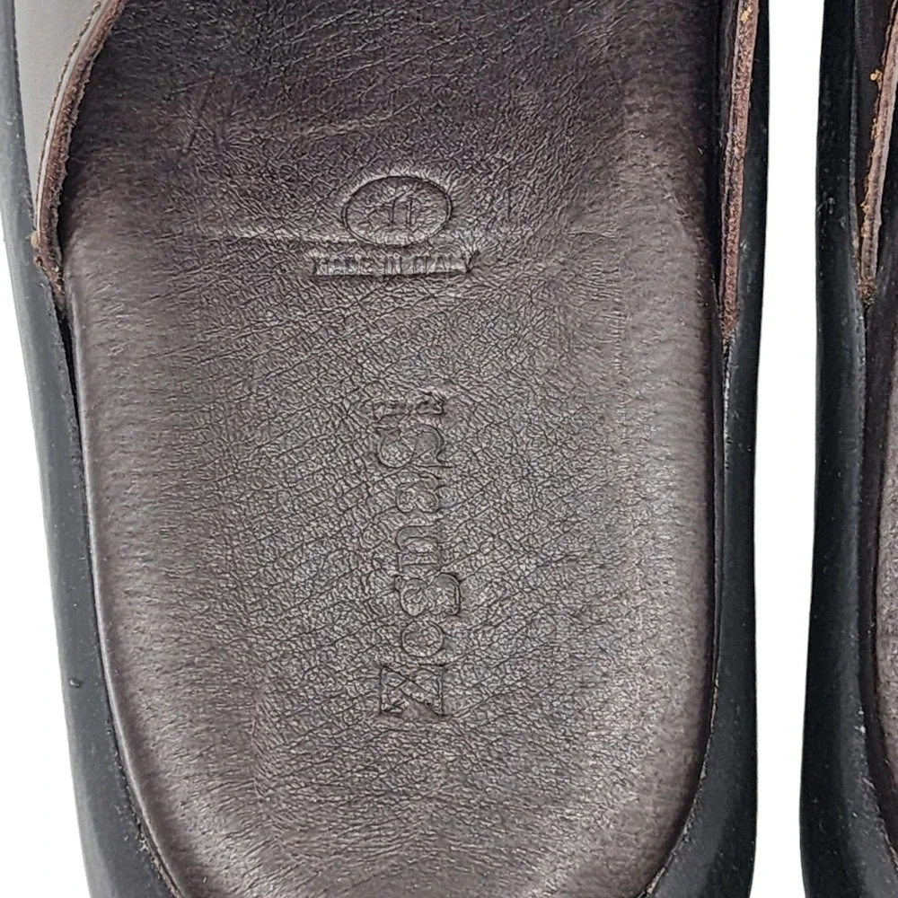 Zegna Men's Leather Slides Sandals in Brown $950 12US